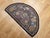 Vintage American Hand Hooked Rug, Handwoven Half Moon Floral Pattern, Folk Art Tapestry, 2x4 For Sale - Image 9 of 9