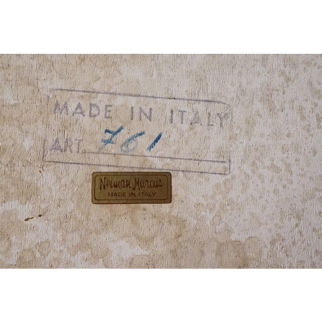 Neiman Marcus Hand Painted Italian Neoclassical Tuscan Style 42" Serpentine Console Cabinet For Sale - Image 12 of 12