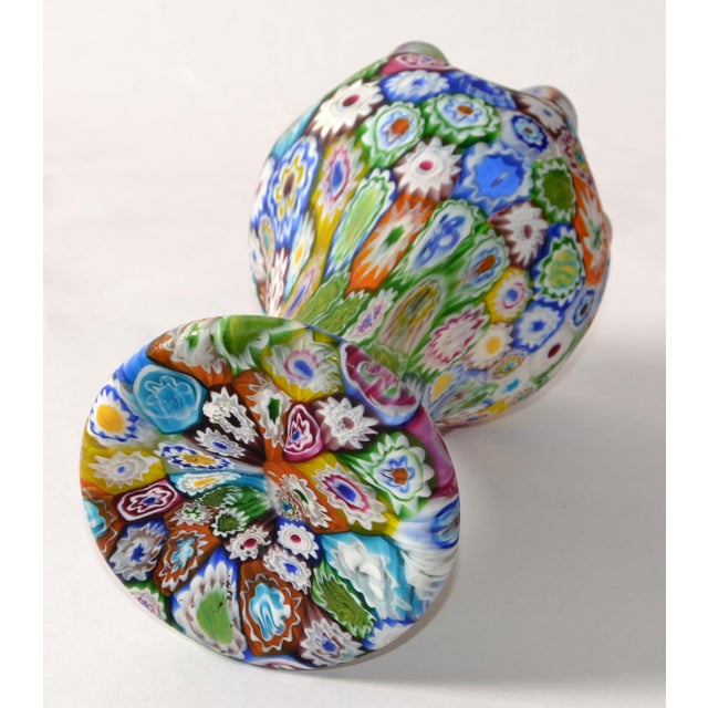 1960s Italian Blown Glass Colorful Millefiori Vase Mid-Century Modern Boho Chic For Sale - Image 13 of 13