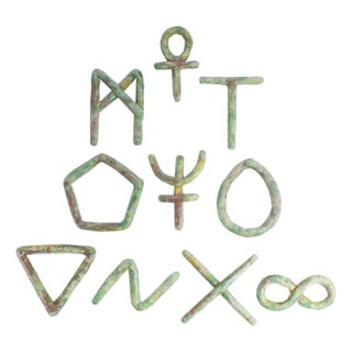 Ana England 1991 “Essential Equation” Abstract Ceramic Wall Sculptures For Sale