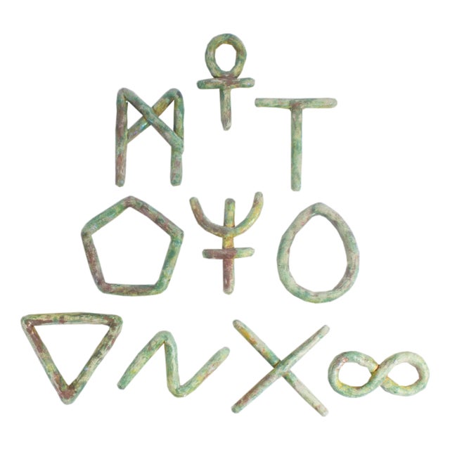 Ana England 1991 “Essential Equation” Abstract Ceramic Wall Sculptures For Sale