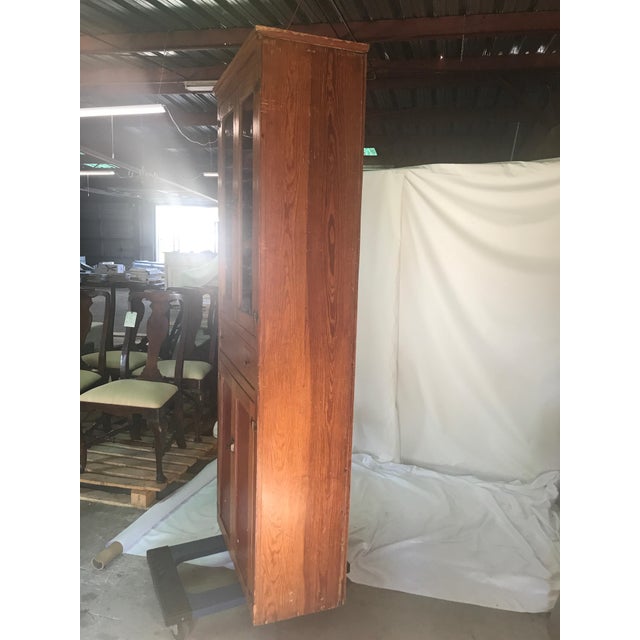 Vintage Rustic Pine Kitchen Cabinet Chairish