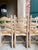 Set 6 Vintage French Ladder Back Dining Chairs Rush Seat Bleached Oak Farmhouse For Sale - Image 16 of 18