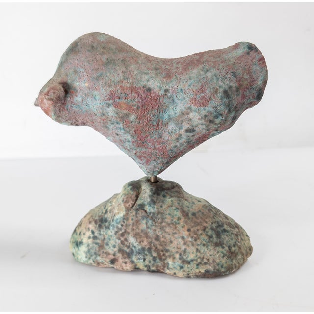 We are selling this cool Mid-Century Modern abstract sculpture. This sculpture has abstracted form of a bull on a metal...