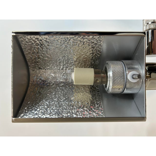 Chrome 1980s Holtkötter (Holtkoetter) Leuchten Modern Pharmacy ‘F H 210’ Chrome Swing-Arm Floor Lamp - 1 Piece For Sale - Image 8 of 12