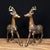 Metal Pair of Vintage Gilt Bronze Deer Figures | Chinese Fu Lu Symbol | Chinoiserie Decor For Sale - Image 7 of 9