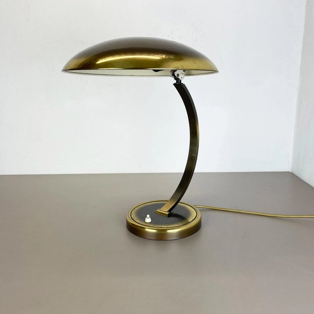 Bauhaus German Bauhaus Brass 6751 Desk Light from Kaiser Leuchten, Germany, 1950s For Sale - Image 3 of 18