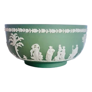 Wedgwood Large Jasperware "Sacrifice Bowl" in Celadon Green
