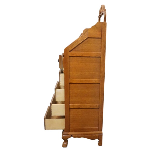 Brown Lexington Furniture Victorian Sampler Quarter Sawn Oak 24" Lingerie Chest W. Vanity Mirror 391-3102 For Sale - Image 8 of 15