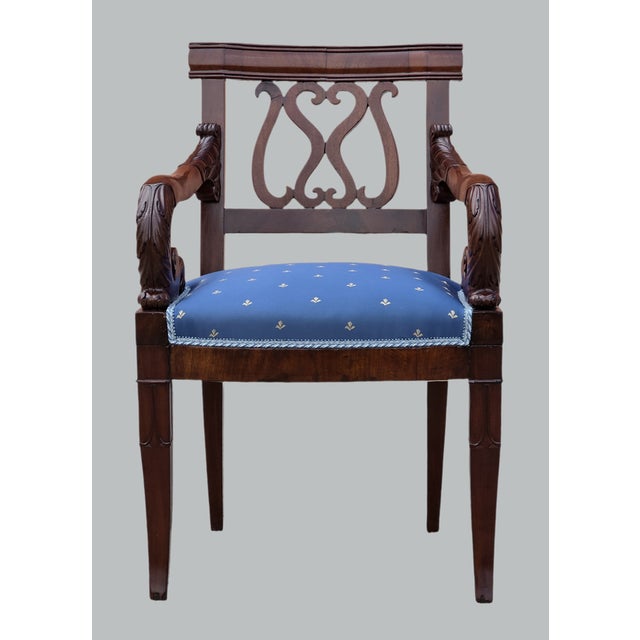 Empire Armchair in Carved Mahogany, 1820 For Sale - Image 10 of 10