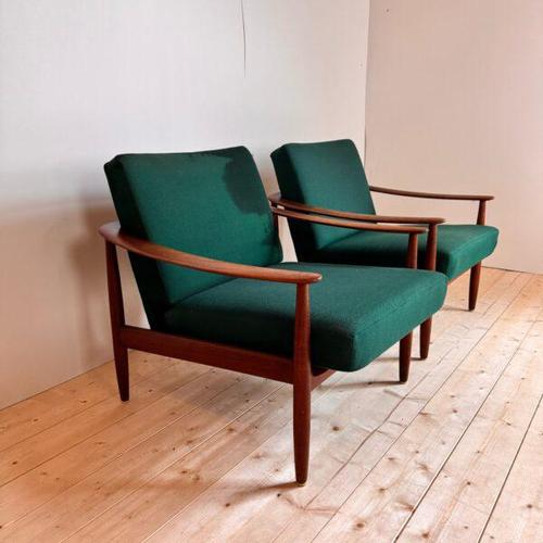 Pair of danish vintage armchairs from the 1960s - mid-century teak design revolutionize your living space with this...
