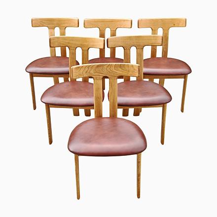 T-Chairs by Ole Wanscher for Carl Hansen, Denmark, 1960s, Set of 6 For Sale - Image 15 of 15