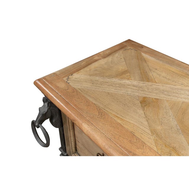 Wood Industrial Equestrian Console Table For Sale - Image 7 of 12