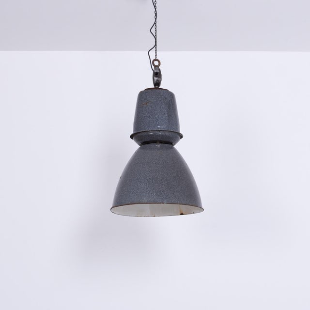 Industrial 1960s Czech Metal Pendant Lamp For Sale - Image 3 of 5