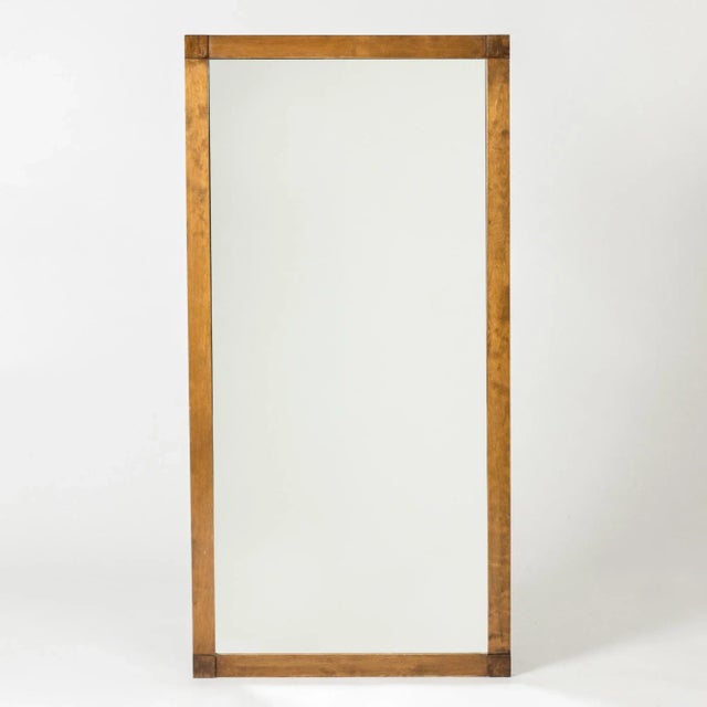 Brown Functionalist Wall Mirror by Axel Larsson for Bodafors, 1930s For Sale - Image 8 of 8