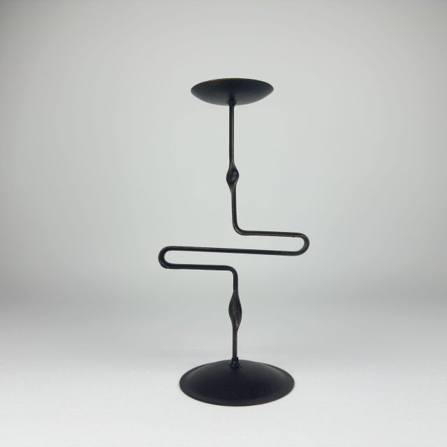 Equinox Candlestick | Handcrafted Geometric Metal Candle Holder for Modern Decor For Sale - Image 6 of 7