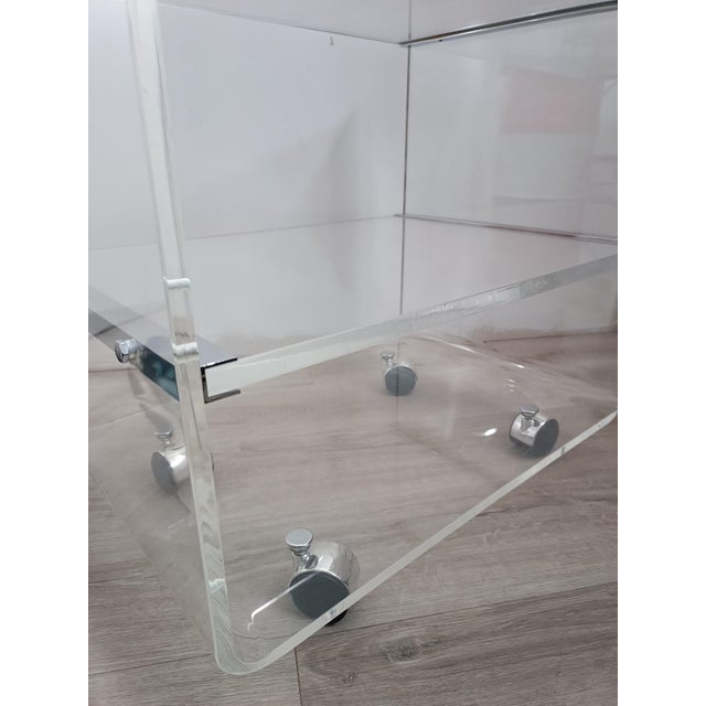 Table on Casters attributed to David Lange for Les Invisibles Du Marais, 1970s For Sale - Image 7 of 13