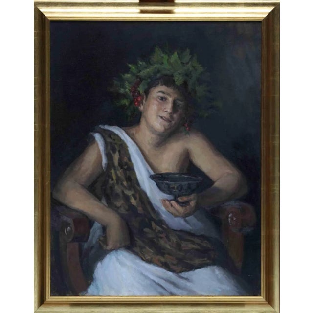 The little Dionysus is one of the best works by the artist Marco Fariello realized in 2021. Oil on canvas. It is an...
