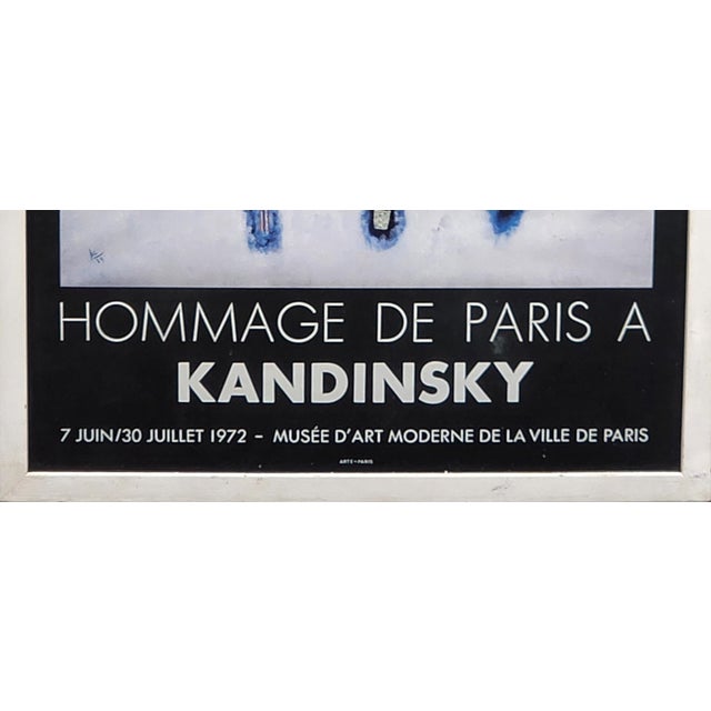 1970s Rare Arte (Paris) 1972 Kandinsky "Hommage De Paris" Exhibition Lithograph – Custom Framed For Sale - Image 5 of 8