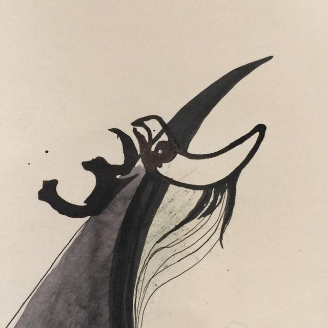 Anne Body, The Great Combat, Mixed Media on Paper, 1965 For Sale - Image 9 of 15