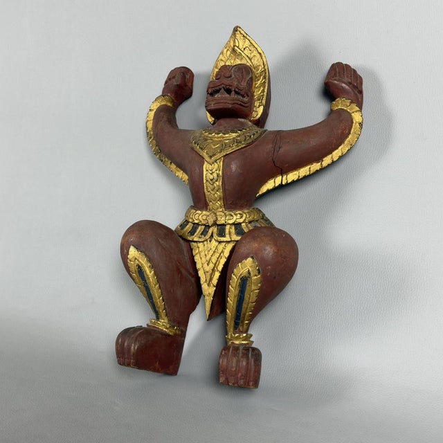 A work of exceptional rarity and expressive power, dating back to the 19th century. It is an ancient polychrome wooden...