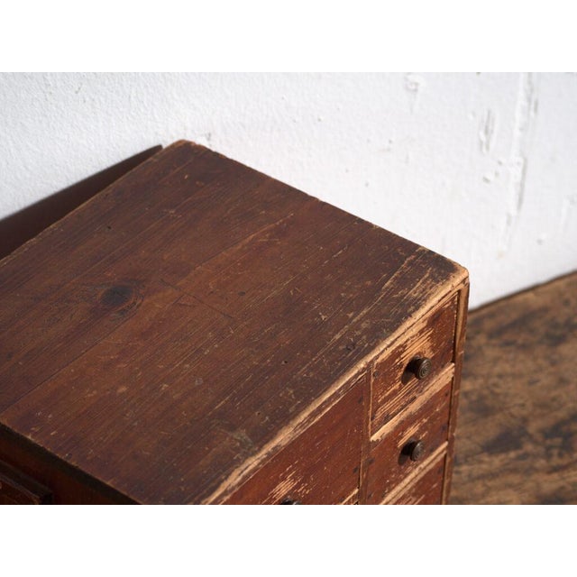Small Japanese multi-drawer cabinet (ko-dansu) made of Japanese cedar —Cryptomeria japonica—, originating from Japan and...