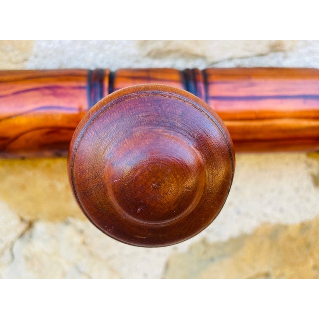 Mid-Century Faux Bamboo Wall Mount Coat Rack, 1930s For Sale - Image 10 of 18