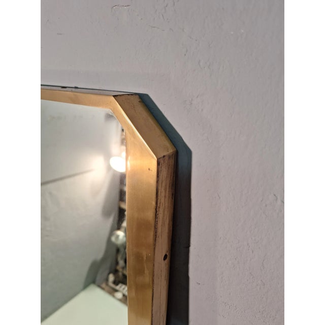 Large Mirror in Brass, 1960s For Sale - Image 6 of 8