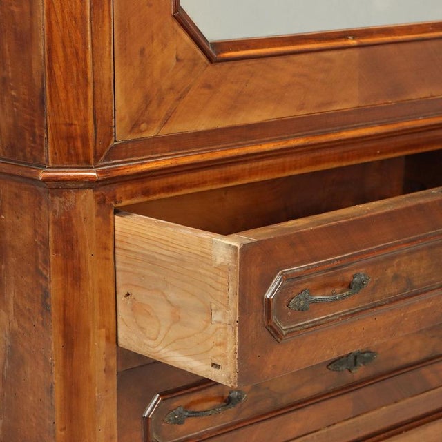 Wood Umbertino Walnut Wardrobe with Mirrored Door For Sale - Image 7 of 11
