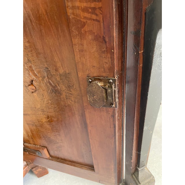 Brown Venetian Corner Cupboard, 1700 For Sale - Image 8 of 9