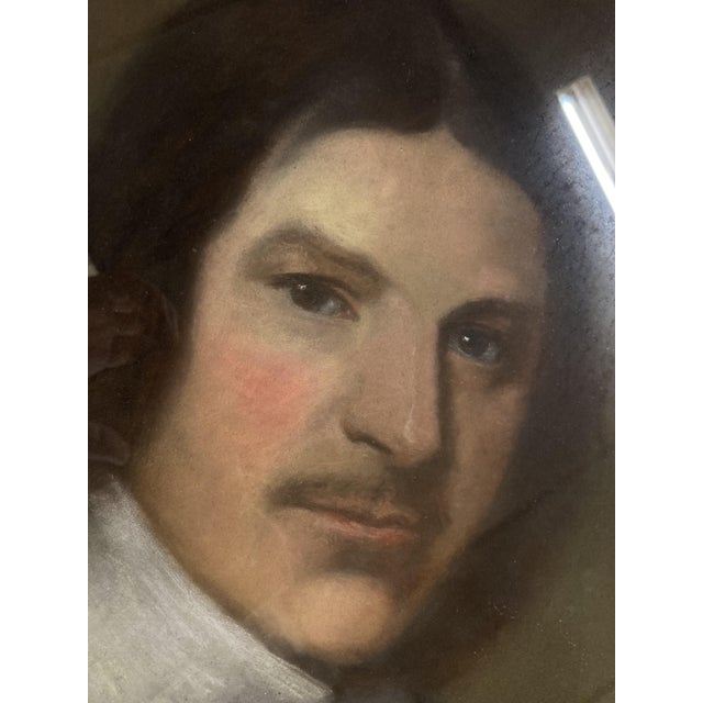 Black Portrait of a Man, 1800s, Pastel, Framed For Sale - Image 8 of 10
