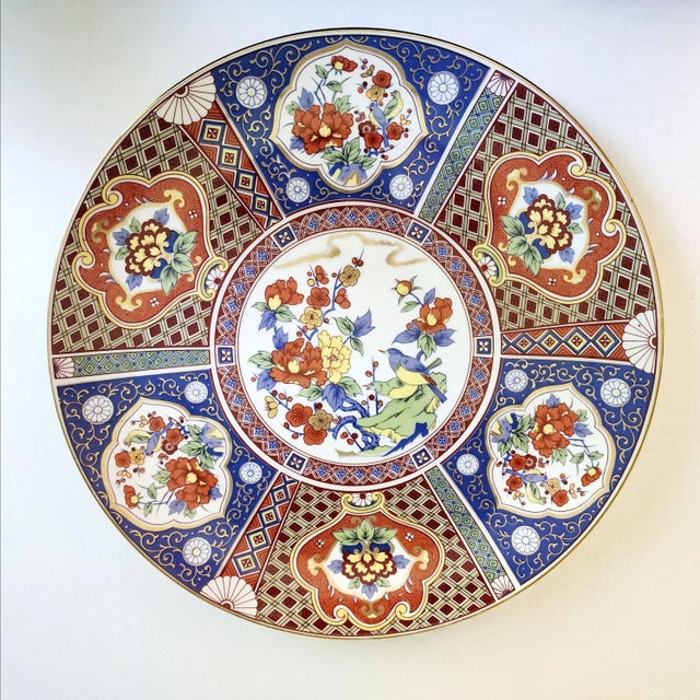 Imari by Heygill Decorative Wall Accent Display Vintage Porcelain Round Serving Platter For Sale - Image 12 of 12