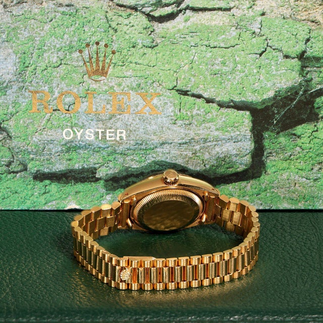 Vintage Rolex 6917 Datejust Presidential 26mm Brown Diamond Dial Gold Watch For Sale - Image 13 of 17