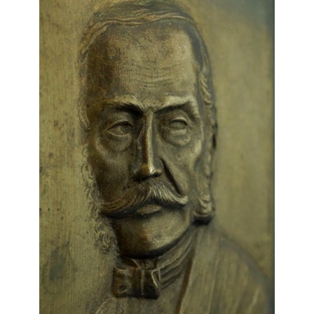 20th Century Bronze Plaque Portrait of František Škroup by Antonín Popp, Paris, 1912 For Sale - Image 10 of 18