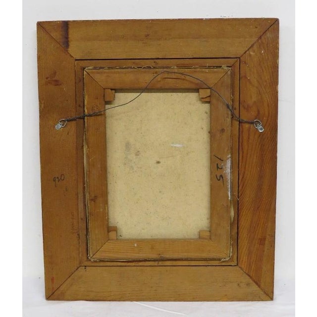 Gold Mid-Century Signed Erling Jørgensen Oil Painting - "Rabbi in Study" Fine Judaica For Sale - Image 8 of 10