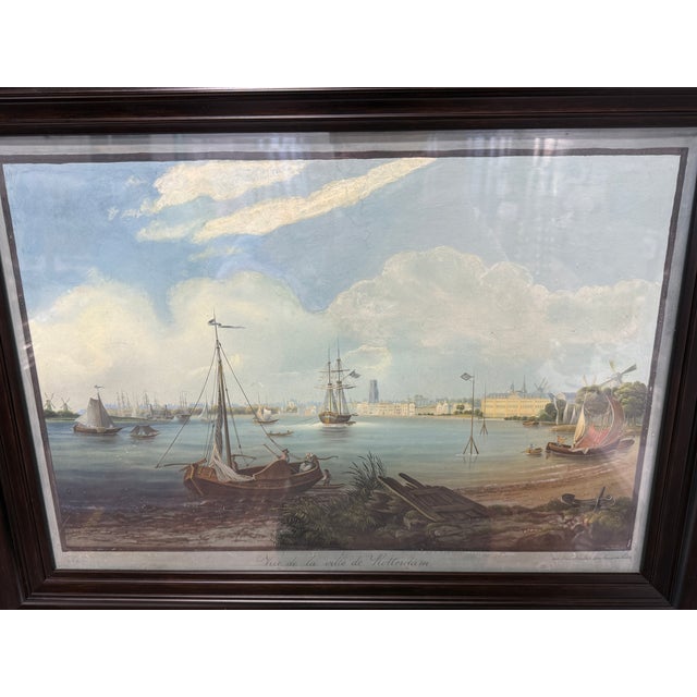 Johann Ludwig Bleuler (1792-1850) Vue De La Ville De Rotterdam - Gouache 19th C. For Sale In Providence - Image 6 of 14