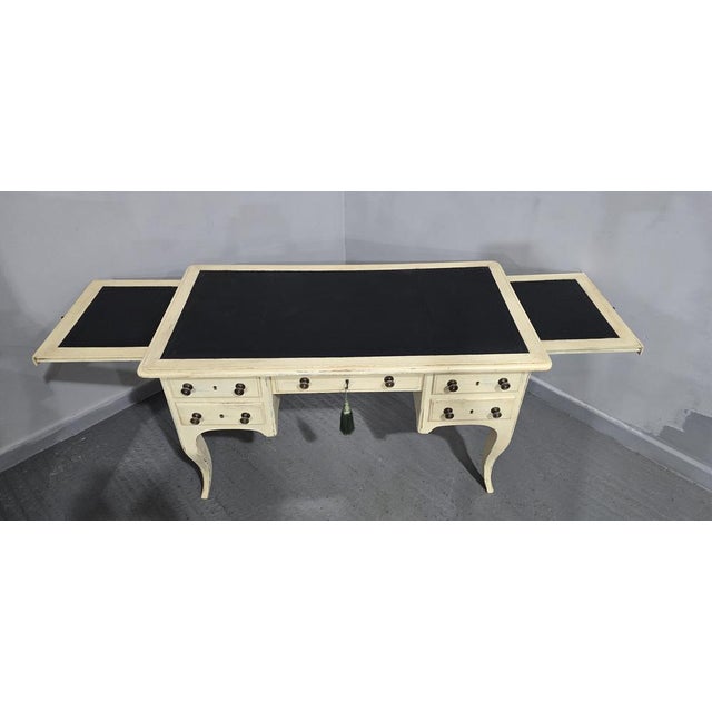 French Painted Kneehole Desk, 1880 For Sale - Image 9 of 18