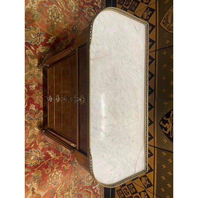 Wood Louis Xvi Style Mahogany Entrance Console Table For Sale - Image 7 of 8