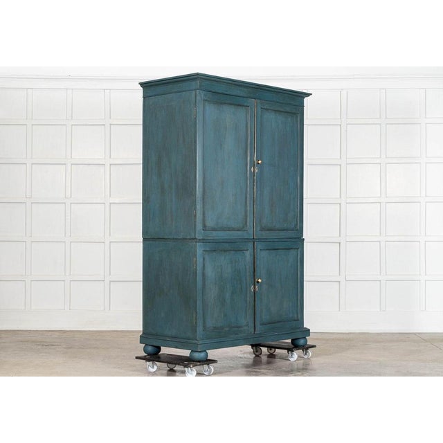 English Painted Mahogany Linen Cabinet, 1880s For Sale - Image 4 of 16