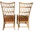 Palecek Vintage Palecek High Back Arm Chairs With Leather Seats, a Pair For Sale - Image 4 of 16