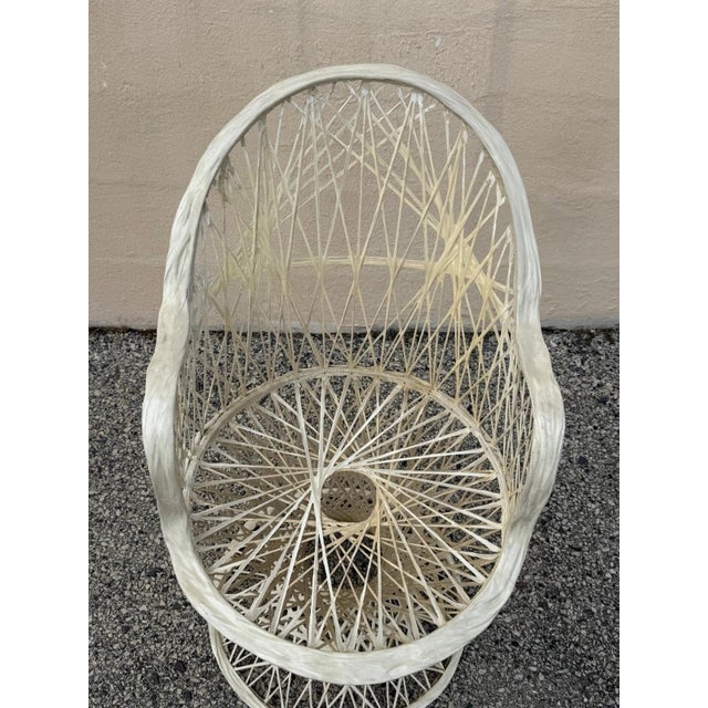 Vintage Russell Woodard Mid Century Spun Fiberglass Pedestal Base Arm Chair Pair For Sale - Image 11 of 16