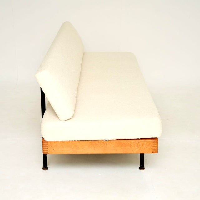 Wood Vintage Steel and Birch Sofa Bed, 1950s For Sale - Image 7 of 11