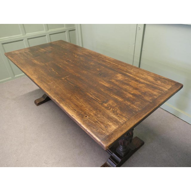 Oak Refectory Dining Table, Late 19th Century For Sale - Image 6 of 8