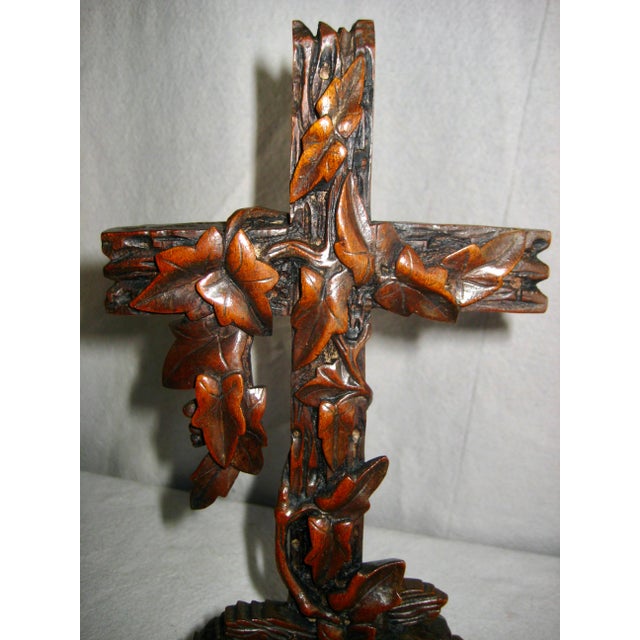Figurative Mid 19th Century Black Forest Holy Water Cross For Sale - Image 3 of 12