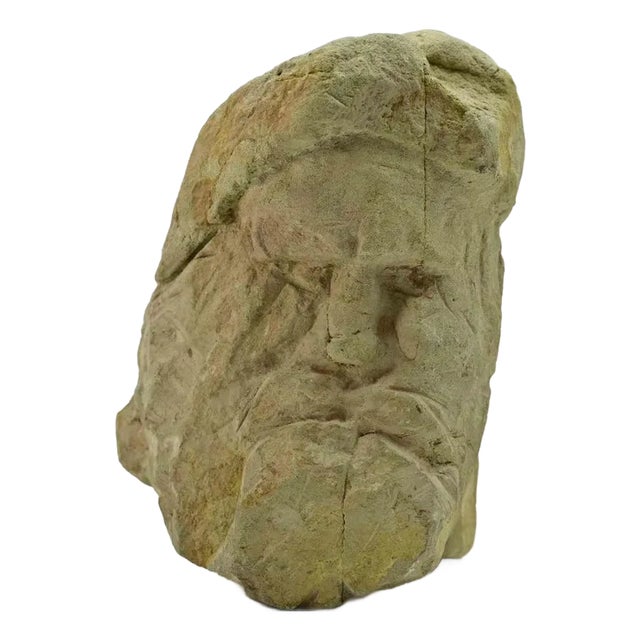 Sirio Pellegrini, Portrait of Giuseppe Garibaldi Sculpture, 1960s, Stone For Sale