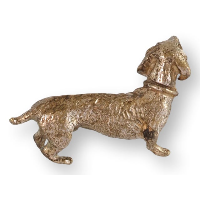 Rustic European Miniature Vienna Bronze Dachshund Dog For Sale - Image 3 of 4