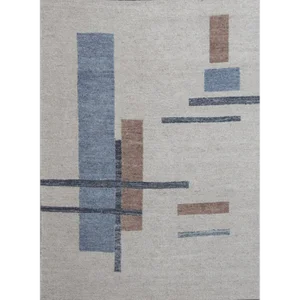 Handmade Modern Wool & Cotton Rug. 8'0" X 9'10"