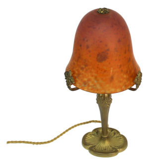 Table Lamp in Glass Paste by Jean Daum for Daum, Nancy, France, 1920s