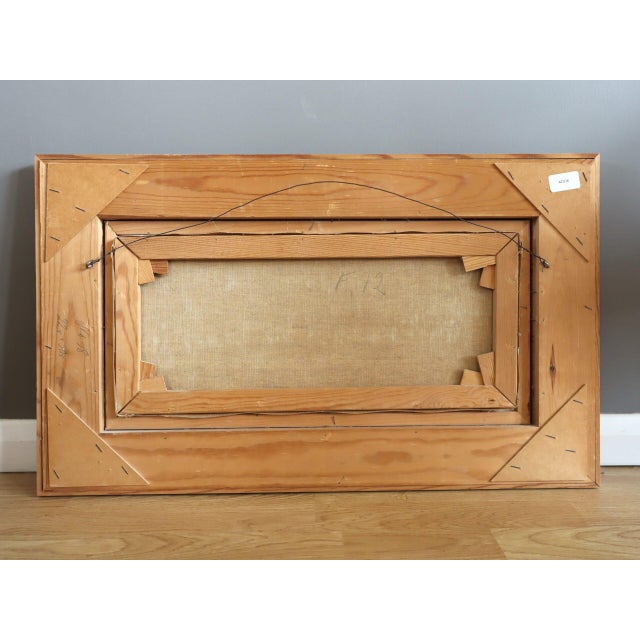 Mid-Century Modern 'Still Waters, Quiet Shore' Swedish Original Coastal Landscape Oil Painting, Framed For Sale - Image 13 of 13