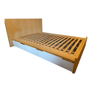 Blu Dot Full Module Bed Frame With Drawers For Sale